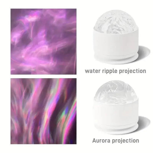 2 Scene -Ocean Wave & 3D Water Rippleprojector Light-16-Color round Lamp Withcontrol, Relaxation & Romantic Night Ambience Tiktokshopbacktoschool.
